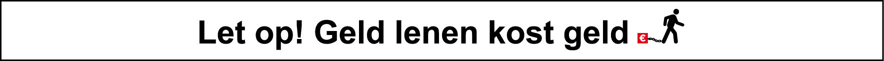 geld lenen kost geld