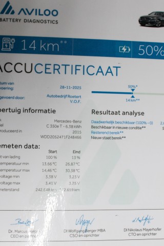 MERCEDES-BENZ C-KLASSE Estrate 279pk Plug-in Hybrid automaat ACC/ECC/navi/half leer/tre, Autobedrijf Roetert, Loenen