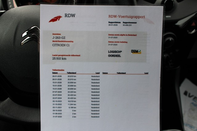 CITROEN C1 1.0 VTI Feel 72pk ECC/Cruise/5-deurs, Autobedrijf Roetert, Loenen