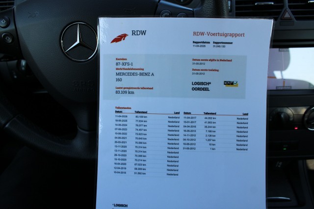 MERCEDES-BENZ A-KLASSE 160 1.5i 95pk Business Class airco/camera/bluetooth/navi/trekhaak, Autobedrijf Roetert, Loenen