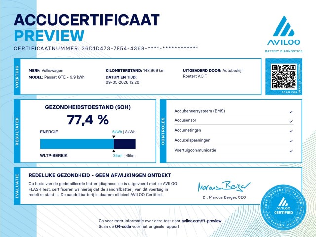 VOLKSWAGEN PASSAT 1.4TSI 218pk GTE Highline Plug-in Hybrid automaat pano-schuifdak/ACC/ECC/trekhaak, Autobedrijf Roetert, Loenen
