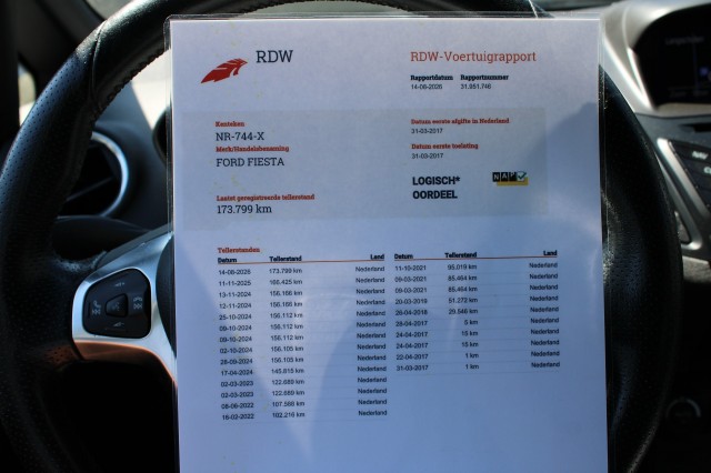 FORD FIESTA 1.0 EB 101pk ST-Line ECC/cruise/navi/LED/trekhaak 5-drs, Autobedrijf Roetert, Loenen