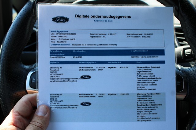 FORD FIESTA 1.0 EB 101pk ST-Line ECC/cruise/navi/LED/trekhaak 5-drs, Autobedrijf Roetert, Loenen
