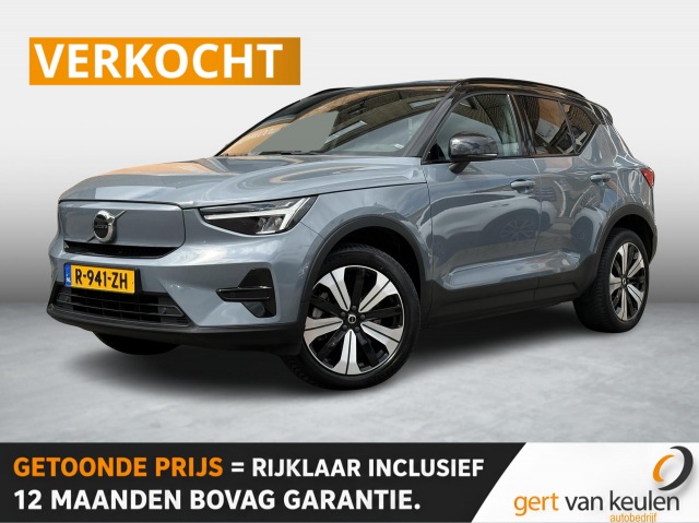 Volvo Xc40 - Recharge Core 70 kWh 231pk NL-AUTO/1E EIG./CARPLAY/SOH 94,7%/4X NW. ALL-SEASONS!