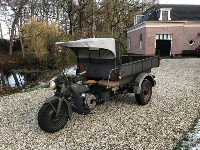 MOTO GUZZI Ercole 500cc Kipper MOTOCARRI EYECATCHER / RECLAMEOBJECT #RIJKLAAR, Autobedrijf Jan de Croon b.v., TWELLO
