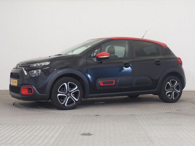 Citroen C3 - 1.2 PureTech 82pk Feel TwoTone ZW.DAK+SP. - ECC ACP+NAVI LED ZWART/GRIJS.STOF PDC CRUISEC.