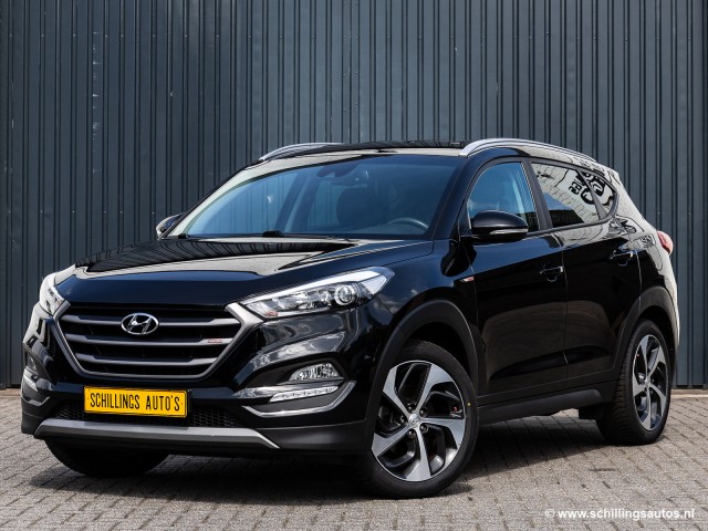 HYUNDAI TUCSON 1.6 T-GDI PREM. 4WD 170PK Automaat Leer Navi Camera 53.000km, Schillings Auto's, Cadier en keer