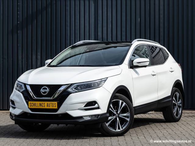 NISSAN QASHQAI 1.3 DIG-T TEKNA + Automaat Camera 360 Panoramadak Navi 48.000km!, Schillings Auto's, Cadier en keer