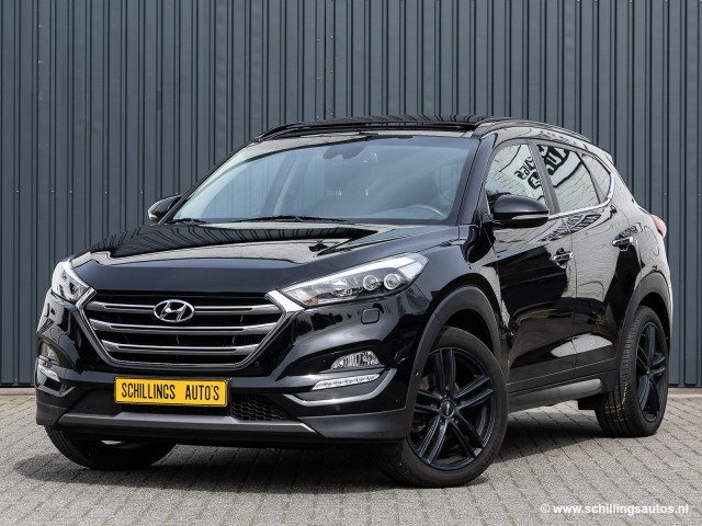 HYUNDAI TUCSON 1.6 T-GDI PREM. 4WD Automaat Leer Navi panoramadak 68.000km!, Schillings Auto's, Cadier en keer