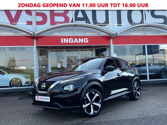 NISSAN JUKE 1.0 DIG-T AUT. TEKNA LED NAVI CAMERA TREKHAAK AIRCO LMV PDC, VSB Auto's, WAALWIJK