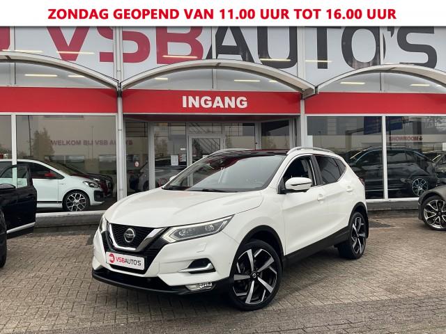 NISSAN QASHQAI 1.2 DIG-T TEKNA+ LED HALF-LEER NAVI PANO-DAK 360-CAMERA AIRCO LM, VSB Auto's, WAALWIJK