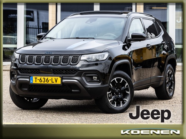 JEEP COMPASS 4XE 240 4x4 Autom. PHEV Trailhawk PANO / LEER / ADAPT. CRUISE, Koenen Autobedrijf BV, Echt