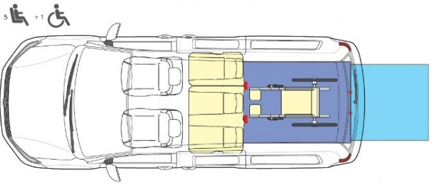 VOLKSWAGEN CADDY MAXI 2.0 TDi BleuMotion Euro 6 geschikt voor 1 rolstoel nieuw leverbaar bij Mobility4all