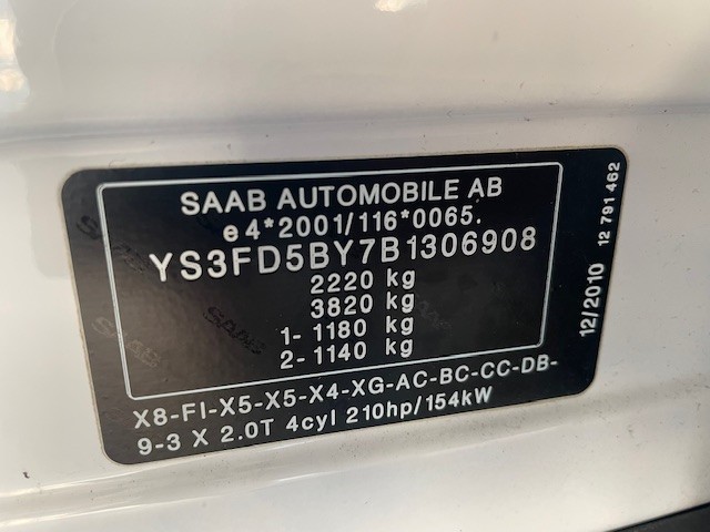 SAAB 9-3 9-3X Griffin Aero automaat Saabpartners.com bv, 7942 JD Meppel