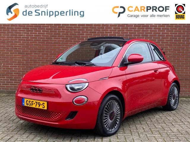 FIAT 500E - CABRIO RED 42 KWH STOELVERWARMING NAV CRUISE CARPLAY DAB LMV